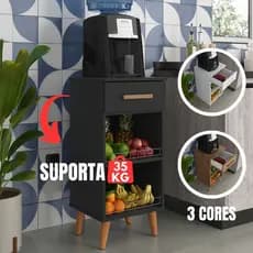 Armário Compacto Fruteira Porta Bebedor Para Cozinha Decoração Com Gaveta
