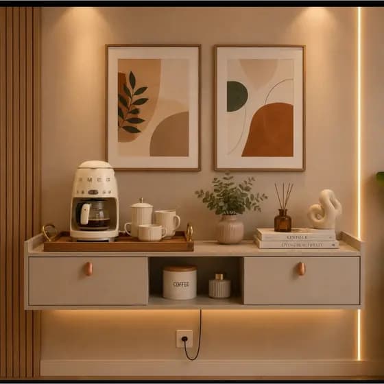 Aparador Suspenso Para Decoração com 2 Portas  Bela