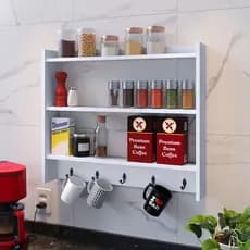 Armário Suspenso Para Cozinha Porta Tempero Sofisticado Com Ganchos Cantinho Do Café