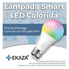 Lâmpada LED Smart Wifi RGB - Lâmpada Inteligente Colorida