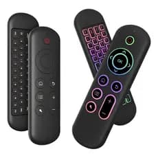Controle Remoto Air Mouse Mini Teclado Luminoso Rgb