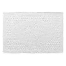 Kit 10-5-3 Tapetes Toalha de Piso para Hotel Pousada Felpuda Branco - 45cm X 70cm