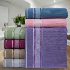Kit 3 Toalha de Banho Gigante Macia Felpuda 100%Algodão Ótima Absorção  Linha Luxo Canelada 70x1.30m