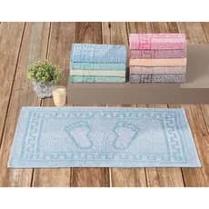 Kit 3 Toalha de Piso para Banheiro Tapete Felpudo Ótima Absorção 100% Algodão Orquídea