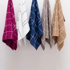 Kit 3 Panos de Prato Para Cozinha Felpudo Listrado em Algodão - (45x65cm)