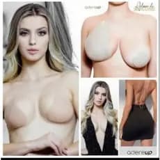 5 Pares Sutiã Adesivo Levanta Seio Push Orelha Coelho Adereup Sustentação Peito Caído Silicone