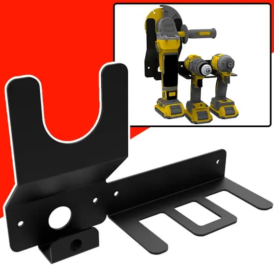 Suporte Esmerilhadeira E Parafusadeira Reforcado Metal Preto