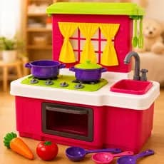 Cozinha Infantil Bella Cucina Kids™ Com Fogão Forno Pia Panelinhas e Acessórios