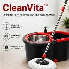Mop Balde Giratorio Esfregao Pratico Refis Duravel Roda Alça Limpeza Facil