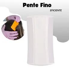 Pente Fino BRANCO para Piolhos e Lêndeas Previne e Elimina Plástico