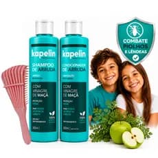 Kit Tratamento para Piolho E Lêndea Natural de Arruda Kapelin Professionale