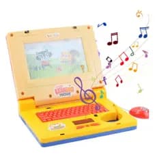 Notebook De Brinquedo Laptop Infantil Musical com Luz Infantil com Figurinhas para Personalizar