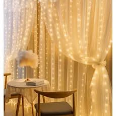Cortina Led Fio De Fada 3x3 300 Led 3 metros Luzes Pisca Pisca Casamento Festas Decoração Natal