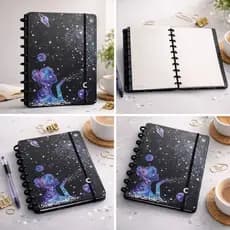 Caderno De Disco B5 Inteligente Estrelas Galáxia Volta Às Aulas Anotações Escolar Faculdade Folhas Destacável
