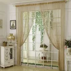 Cortina De Linha Porta Fio De Prata Decorativa Brilhos Festas Decoração Sala Quarto Banheiro