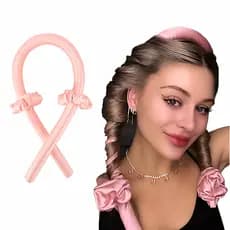 Fita Cetim De Ondulação Modelador De Cabelo Heatless Curls + xuxinhas