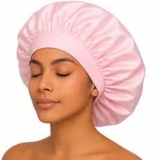 Touca de Dormir Cetim Anti Frizz com Faixa Confortavel + scrunchie