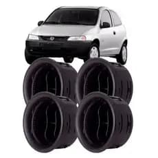 Kit Difusor Saida De Ar Central e Lateral com Suporte Celta 2007-2015 Prisma 2006-2012 Preto