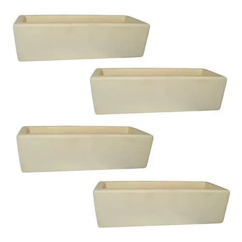 Kit 4 Jardineiras De Planta 37x15 Floreira Polietileno
