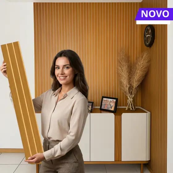 Kit Até 40 Ripado Autocolante Placas Grandes Decorativas Para Parede Painel Ripado 90x11 MDF