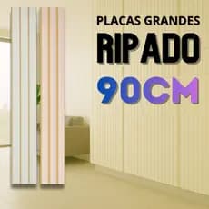 Ripado Autocolante de Madeira Placas Grandes Decorativas Para Parede Painel Ripado 90x11 MDF