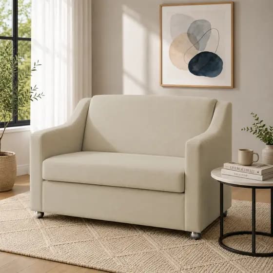 Namoradeira Mila Decorativa em Suede Sofá 2 Lugares Para Sala, Recepção, Consultório e Escritório