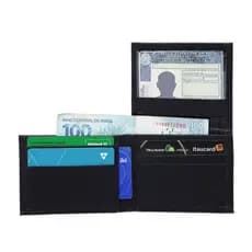 CARTEIRA MASCULINA EM L COURO LEGITIMO PORTA CARTAO ROMORO SLIM COMPACTA