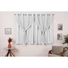Cortina com Blackout PVC Com Voil para Sala Quarto Janela Tamanho 2,00 m x 1,40 m