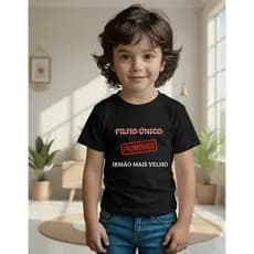 Camiseta Filho Único - Promovido Irmão Mais Velho - Infantil