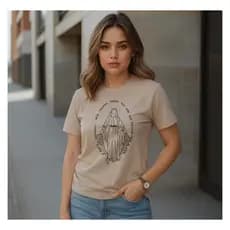 Camiseta Unissex Religiosa Nossa Senhora Imaculada  Fé