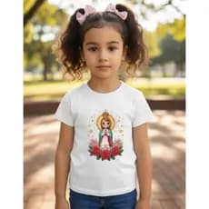 Camiseta Infantil Nossa Senhora De Guadalupe  Católica Fé