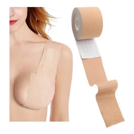 Kit Sutiã Rolo Adesivo Levanta Peito Seio Fita Invisível.