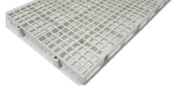 12pcs Pallet Estrado Plastico 25x50x2,5cm Piso Plástico Branco