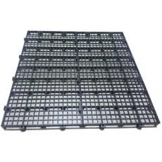 10pc Pallet Estrado Plastico Preto 25x50x2,5cm Piso Plástico