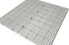 2pcs Pallet Estrado Plástico 25x50x2,5cm Piso Plástico Branco