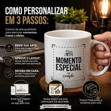 Caneca Porcelana Personalizada Com Nome Com Foto Frase Xícara Brinde 325ml