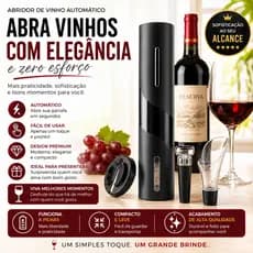 Abridor de Vinho Automático Compacto a Pilhas