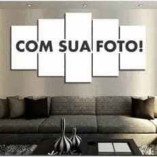 Kit Quadros Decorativo Mosaico 5 peças Personalizado SUA FOTO AQUI MAGEM MDF Alta Resolução