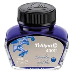 Vidro De Tinta Pelikan 4001 Tinteiro 30ml Cor Azul Royal