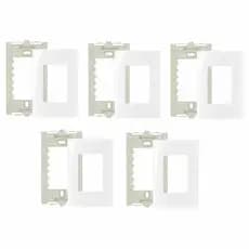 5 Conjuntos MarGirius Sleek Placa 4x2" + Suporte - 3 postos -16023
