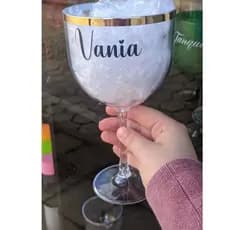 taça acrilico com palavra ou lisa