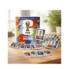 1 álbum papel fino  + 7 figurinhas sortidas para o álbum da copa 2026