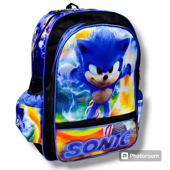 Mochila Escolar Infantil  de costas do menino sonic impermeável