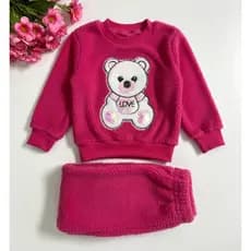 Conjunto Infantil Ursinho para Meninas Inverno