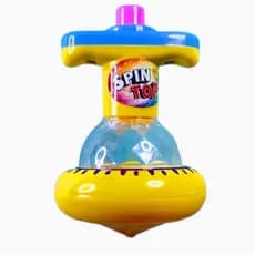 Pião Com Luz + Lançador Super Giro Brinquedo Infantil Aniversário Dia das Crianças