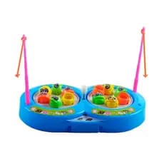 Pesca Maluca Pega Peixe Duplo Brinquedo Infantil Jogo com 12 Peixinhos e 2 Varas