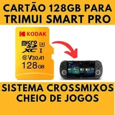 Cartão 128GB Com Sistema CrossmixOs e Jogos Para Portátil Trimui Smart Pro - Micro SD Original