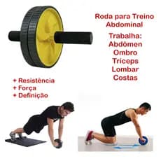 Roda Para Exercícios Abdominais, Lombar Rodinha Aparelho Fitness Trabalha os Músculos Abdominais