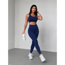 Conjunto Fitness Roupa de Academia Feminina Top e Calça Suplex Premium Zero
