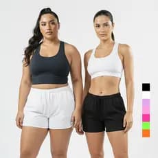 Kit Short Tactel Plus Size 2 Unidades Short Microfibra Soltinho Confortavel,  Saída de Praia